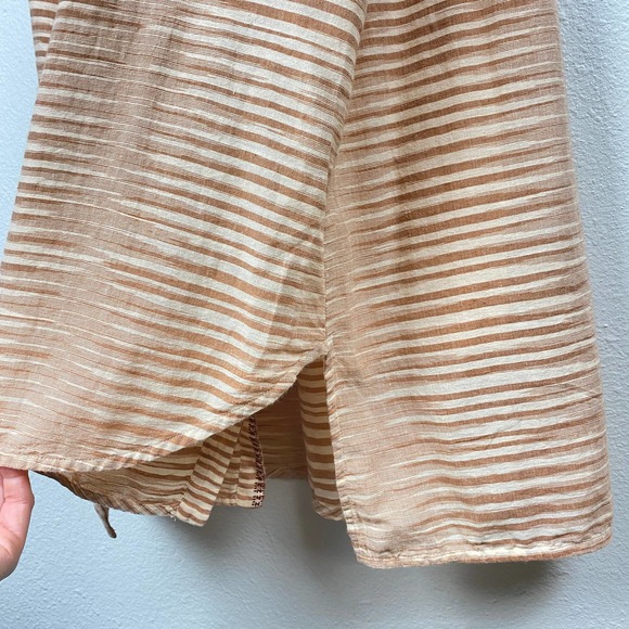 NWT Ulla Johnson Fiora Shirt Dress in Stripe Fawn Color Tie waist Casual Sz 8 - Picture 11 of 15